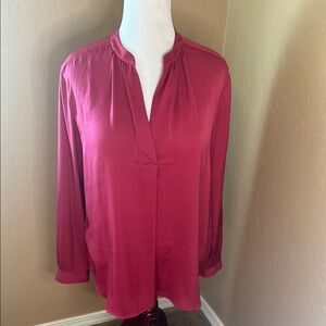 LOFT Women's Deep Pink Blouse